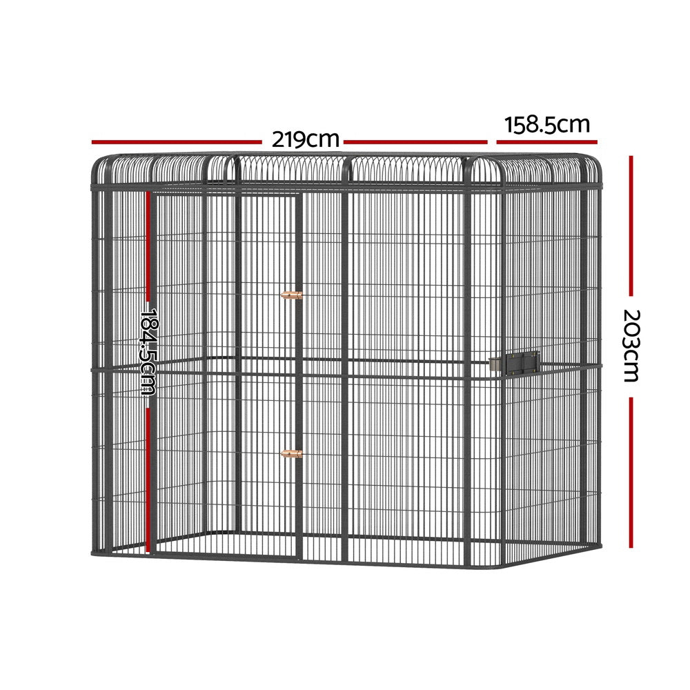 i.Pet Bird Cage Large Walk-in Aviary Budgie Perch Cage Parrot Pet Huge 203cm Lootquake LLC