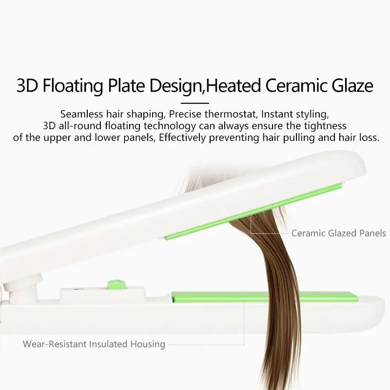 Mini Portable Hair Iron Hair Straightener Curler Professional Hair Irons Ceramic Pi-Mart