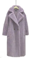 Long Winter Cashmere Lamb Winter Coat Pi-Mart