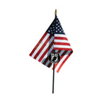 POW/MIA Veteran Grave Marker With 30 Inch Tall American Cemetery Flag, Officially Licensed Military Seal. The Military Gift Store