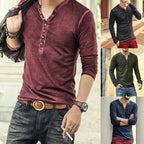 Tee Shirt V-Neck Long Sleeve Pi-Mart