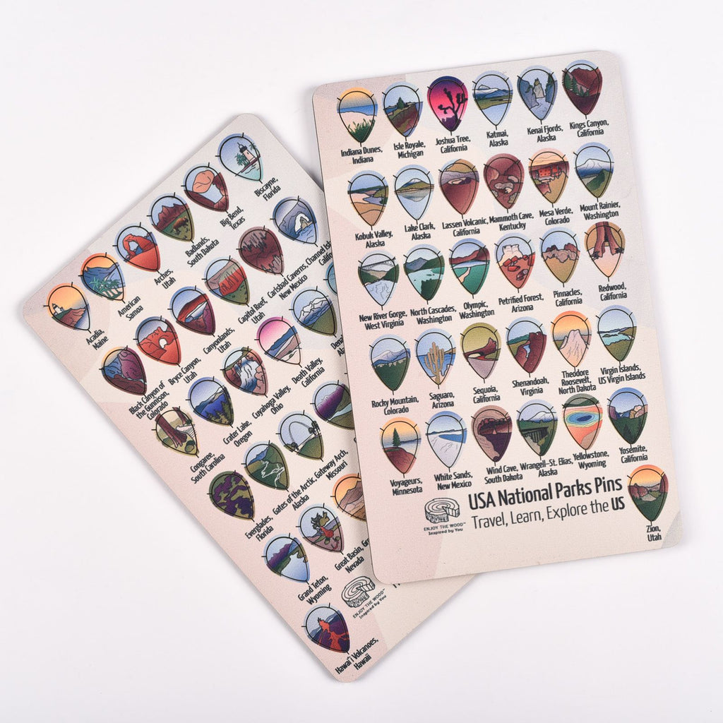 National Parks Sticky Pins Enjoy The Wood