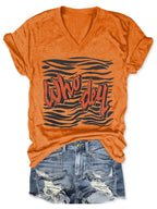 Women Who Dey Tiger V-Neck Shirt Pi-Mart
