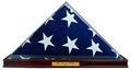 Perfect Cases All Glass Flag Display Case for 9.5' X 5' Flag with Engraving (Cherry) The Military Gift Store