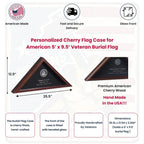 American Flag Display Case for Funeral Burial Flag Shadow Box The Military Gift Store
