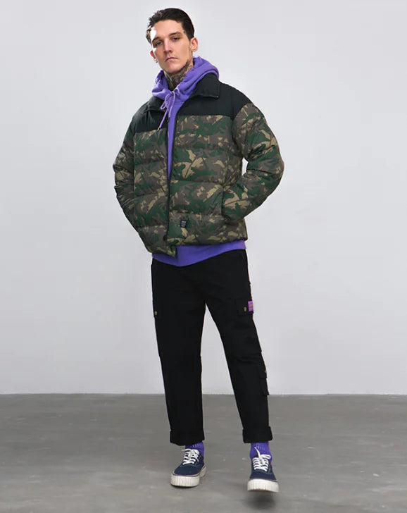 Loose Fit Camouflage Thick Down Jacket Pi-Mart