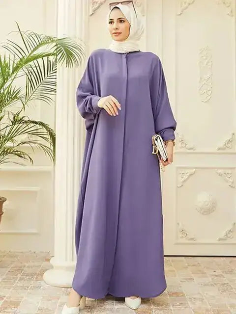 Fashion Single Breasted Muslim Dresses Lootquake LLC