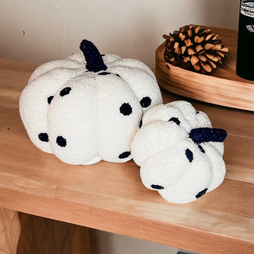 Plush Pumpkin Throw Pillow Decorative Fall Pillow Soft Cuddle Pumpkin Decor BandsCo Straps