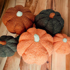 Plush Pumpkin Throw Pillow Decorative Fall Pillow Soft Cuddle Pumpkin Decor BandsCo Straps