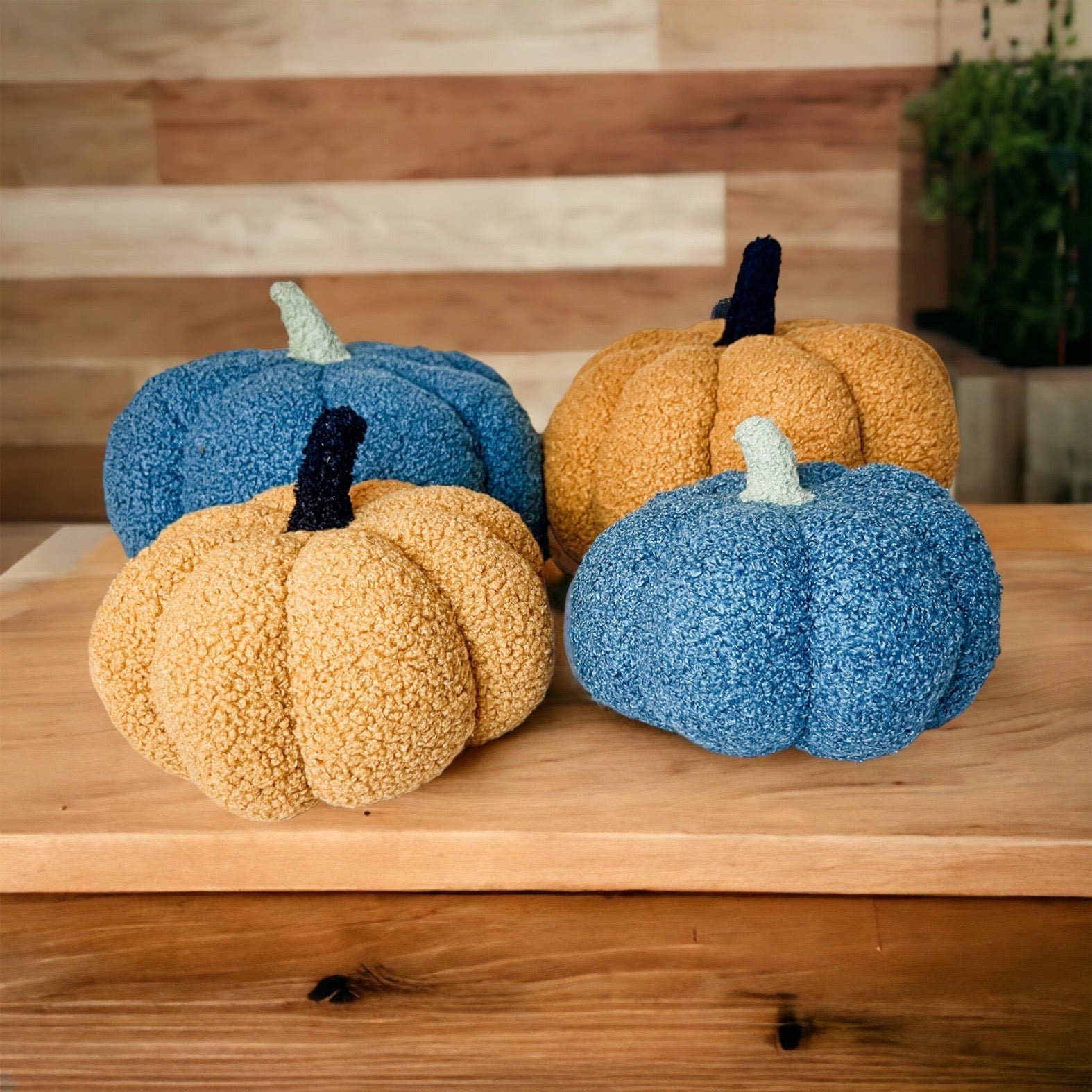 Plush Pumpkin Throw Pillow Decorative Fall Pillow Soft Cuddle Pumpkin Decor BandsCo Straps