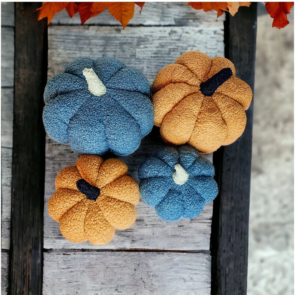 Plush Pumpkin Throw Pillow Decorative Fall Pillow Soft Cuddle Pumpkin Decor BandsCo Straps