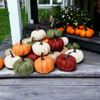 Jute Mini Pumpkins Rustic Fall Decor Set Handmade Jute Cotton Table Accents BandsCo Straps