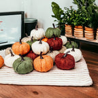 Jute Mini Pumpkins Rustic Fall Decor Set Handmade Jute Cotton Table Accents BandsCo Straps
