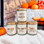 Pumpkin Spice Soy Candle 9oz Jar, Vanilla Whipped Cream Cinnamon BandsCo Straps