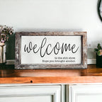 Funny Wooden Welcome Sign Welcome To The Shit Show I Hope You Brought Alcohol Rustic Home Wall Decor BandsCo Straps