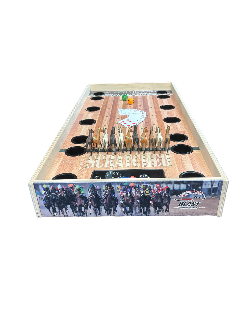 Jumbo Horse Game W/ Drink Holders & Chip Pot - SJB-DIAMOND ELITES