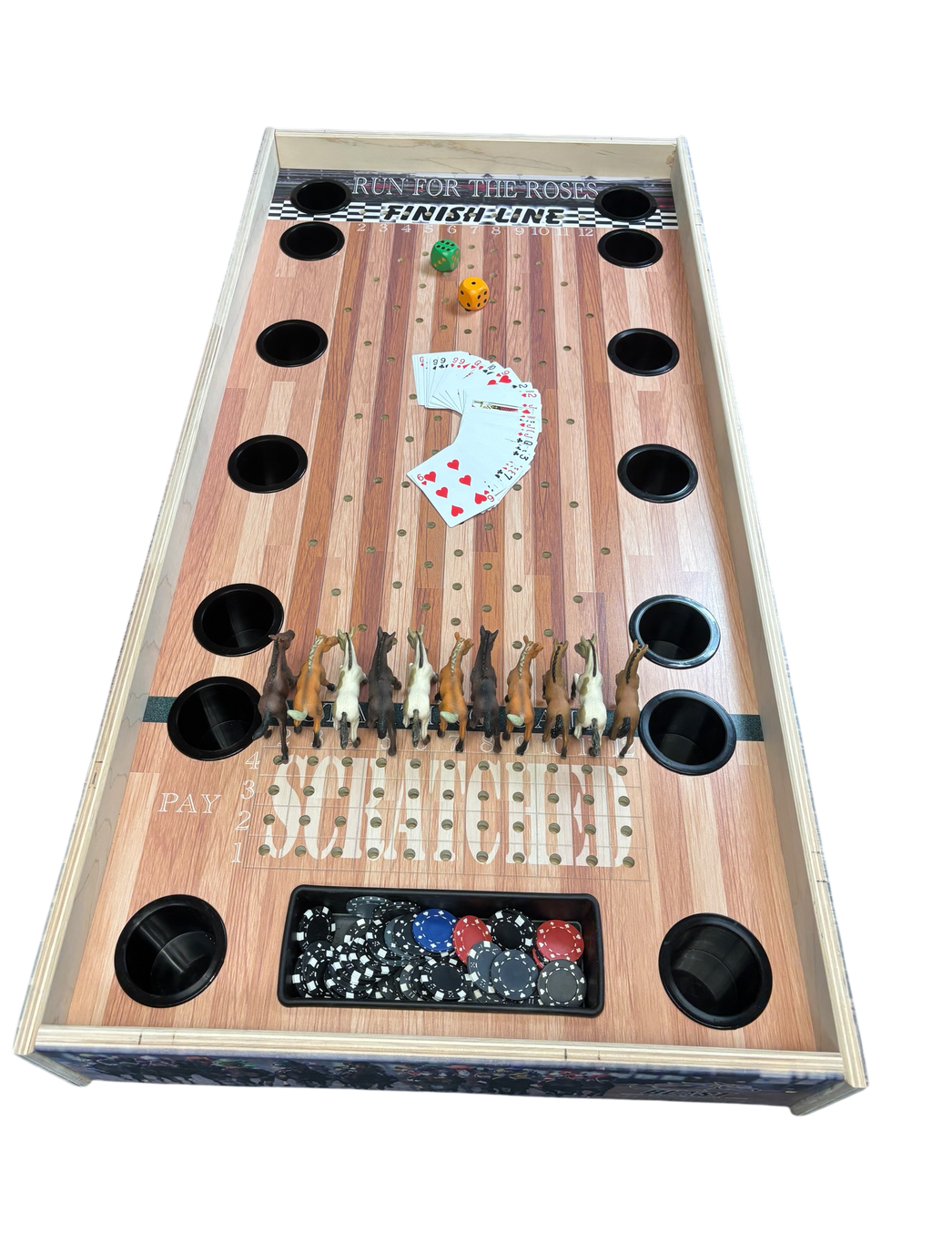 Jumbo Horse Game W/ Drink Holders & Chip Pot - SJB-DIAMOND ELITES