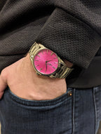 Pink Sunburst Watch The Beyond Boring Watch Company