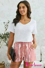 Tie Dye Drawstring Shorts | Boho Chic Summer Shorts | Polyester
