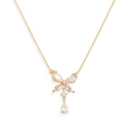 Sonateomber Gold Butterfly Rhinestone Pendent Necklaces for Women Dainty Cute CZ Crystal Dangle Layered Chain Necklace Prom Fashion Jewelry Gift
