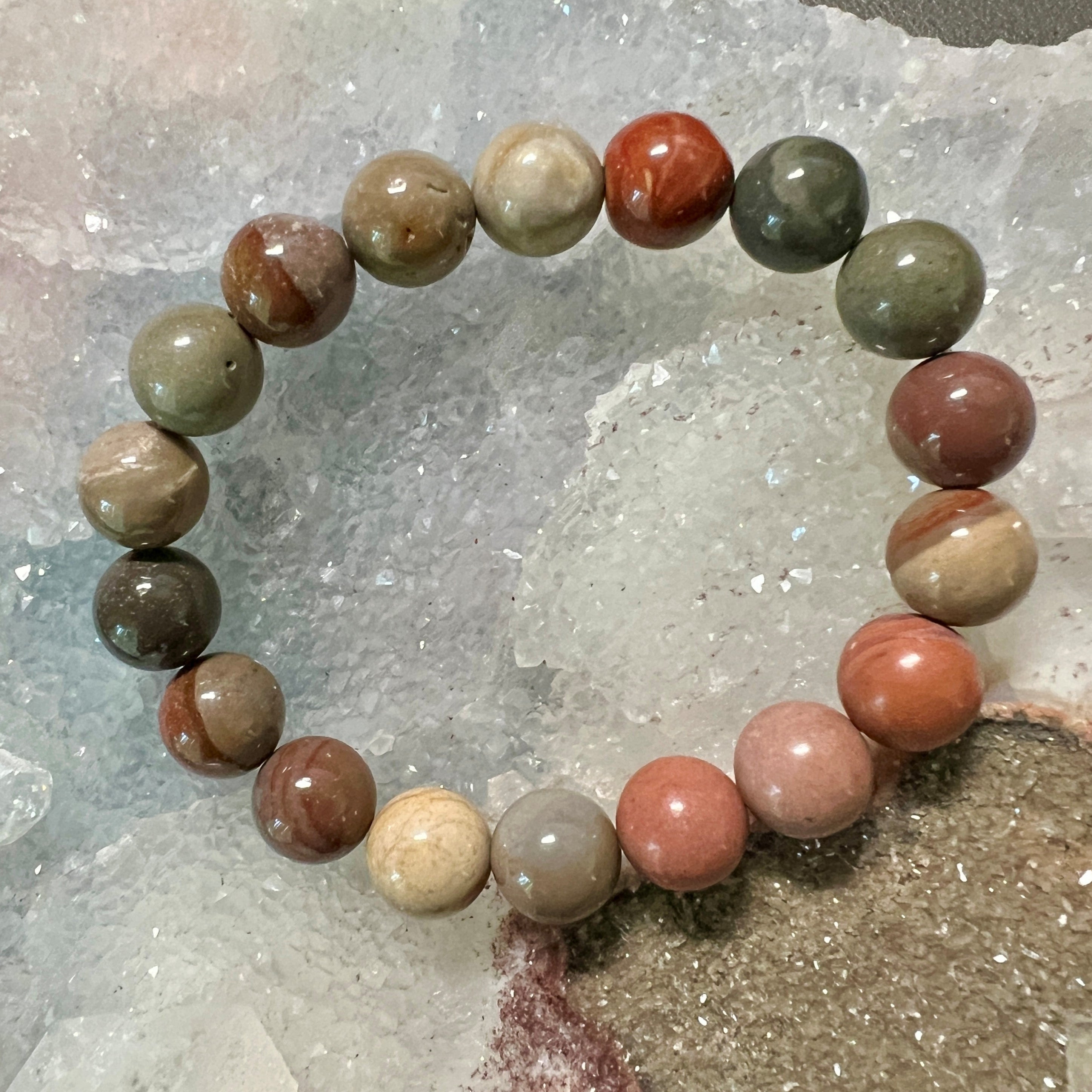 Polychrome Jasper Protection Beaded Bracelet - SJB-DIAMOND ELITES