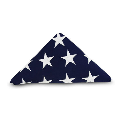 Pre-Folded American Flags for Flag Display Cases - American made flags and hand folded by veterans. The Military Gift Store