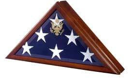 Memorial Flag Case - Burial Flag Box made in the USA from solid walnut or cherry wood The Military Gift Store