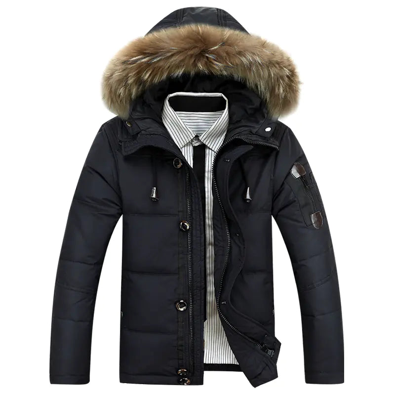 Short Solid Color Thick Down Jacket Pi-Mart