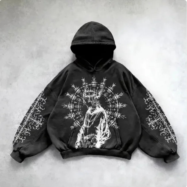 Urban Vibe Hooded Y2K Streetwear Sweatshirt Pi-Mart