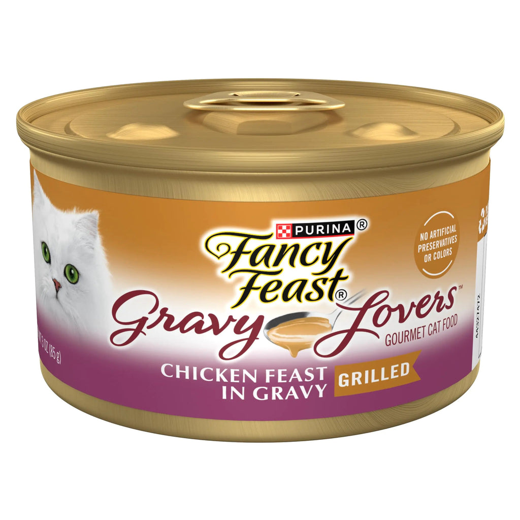 Purina Fancy Feast Gravy Lovers Chicken Feast in Gravy Grilled Gourmet Cat Food in Wet Cat Food Gravy - (Pack of 24) 3 oz. Cans Lootquake LLC