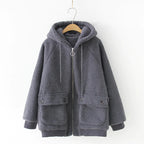 Cozy Hooded Jacket with Lamb Wool Lining