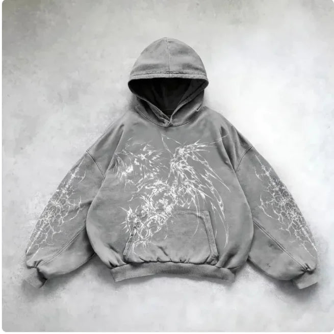 Urban Vibe Hooded Y2K Streetwear Sweatshirt Pi-Mart