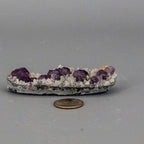 Purple Fluorite Cubes on Calcite "Nubbies"