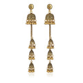 Jhumkas Indian Earrings for Women Jhumkas Jhumki Tassel Earrings Ethnic Dangle Earrings Beaded Bell Earrings Indian Jewelry for Women