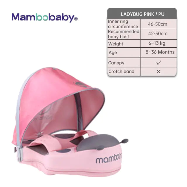 Baby Swimming Float With Sunshade For Infant Non-Inflatable Pool Pi-Mart