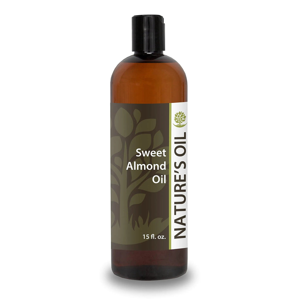 Natures Oil Sweet Almond Oil 15oz - 100% Pure Carrier For Massage Diluting Essential Oils Aromatherapy Hair & Skin Care Benefits Moisturizer & Softener Lootquake LLC