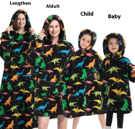 Lazy Blanket Hoodie Family Party Gift Pi-Mart