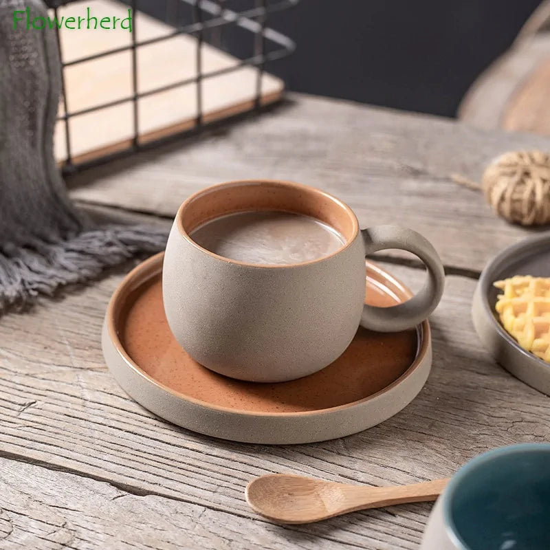 Coffee Mug with Saucer Ceramic Pi-Mart