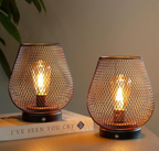 JHY DESIGN's 7.5"H Touch Adjustable Table Lamp(Metal Base, Bronze Egg)