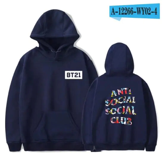 BTS Cartoon Style Hoodie and Merchandise Hoodie Pi-Mart