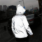 Solid Color Zipper Decoration Reflective Jacket Men's Jacket Pi-Mart