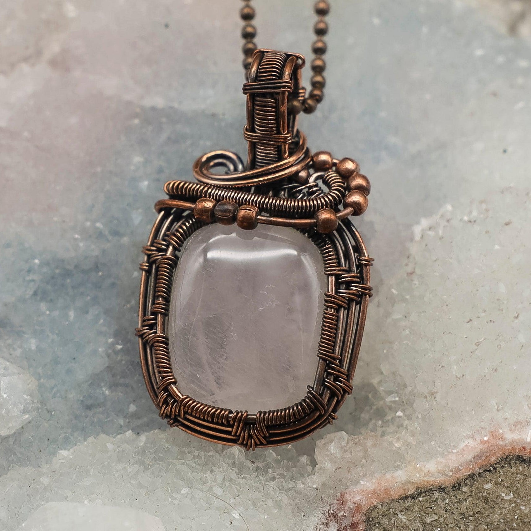 Quartz Wire Wrap Crystal Pendant - Master Healer - SJB-DIAMOND ELITES