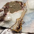 Quartz/Agate "Guitar" Wire Wrap Crystal Pendant - SJB-DIAMOND ELITES