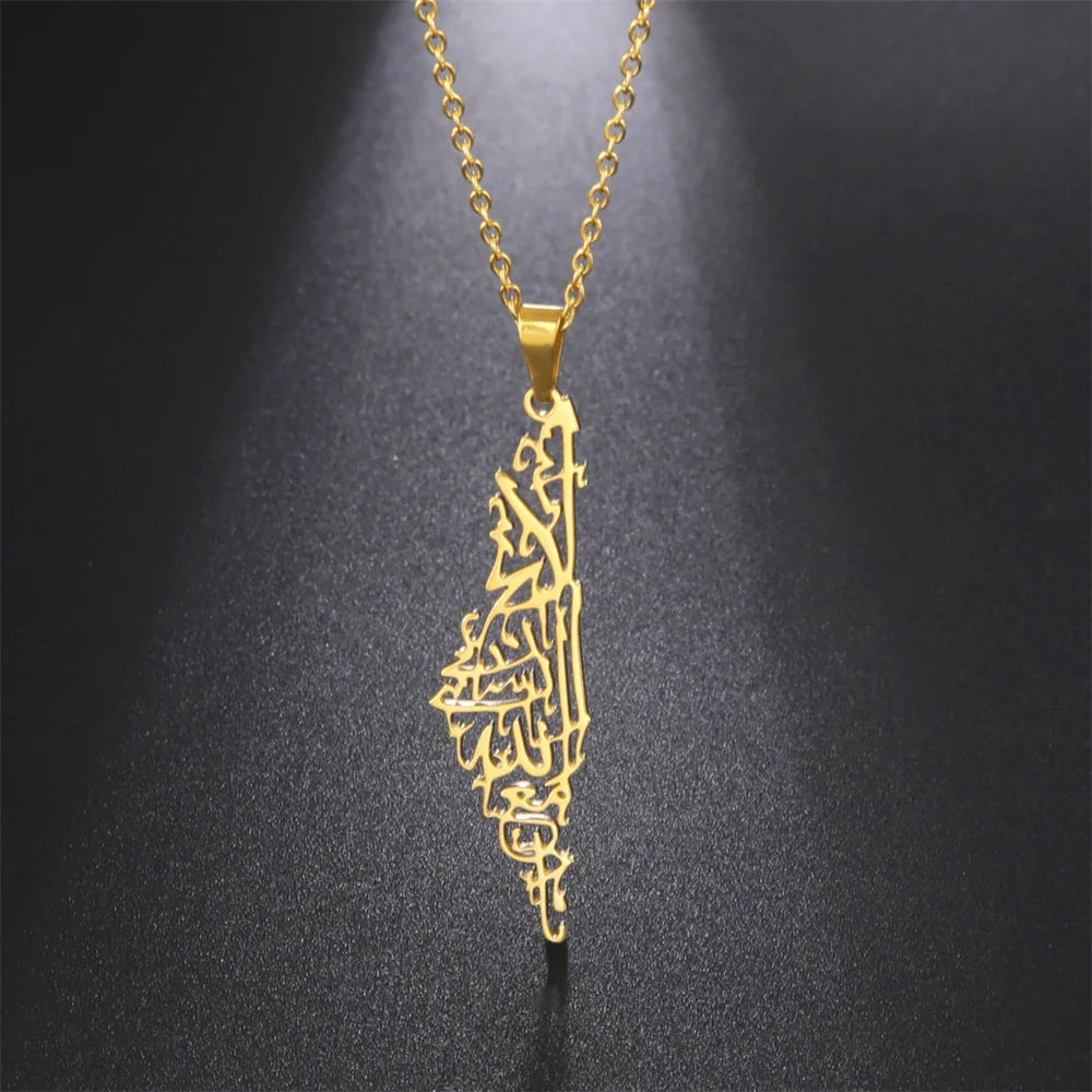 Unisex Stainless Steel Hollow Map Necklaces Lootquake LLC