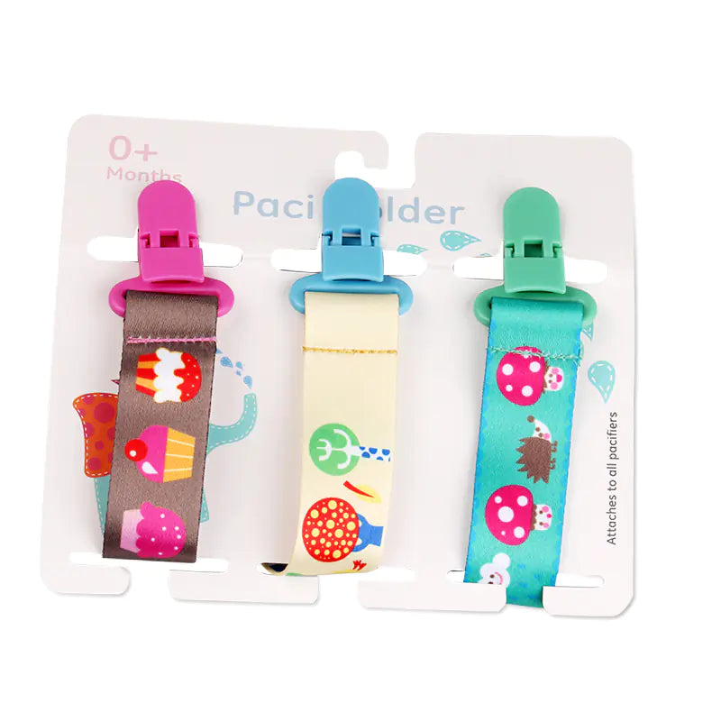 Cartoon Pattern Baby Pacifier Teether Pack of Three Pi-Mart
