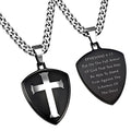 Black R2 Shield Cross Necklace KingdomWear
