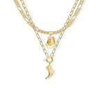 MIFYNN Cowboy Boot Necklace for Women Cowgirl Boot Hat Necklaces 14K Gold Layered Hat Boot Pendant Necklaces Western Country Jewelry Gifts(Gold 1)