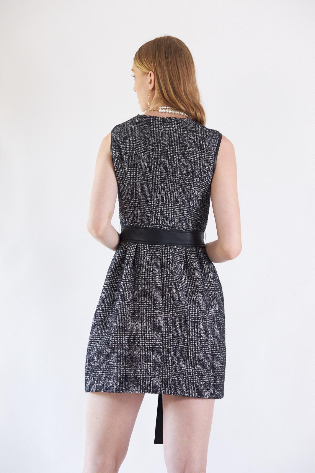 Ebony Mini Tweed Dress Purplish Diva