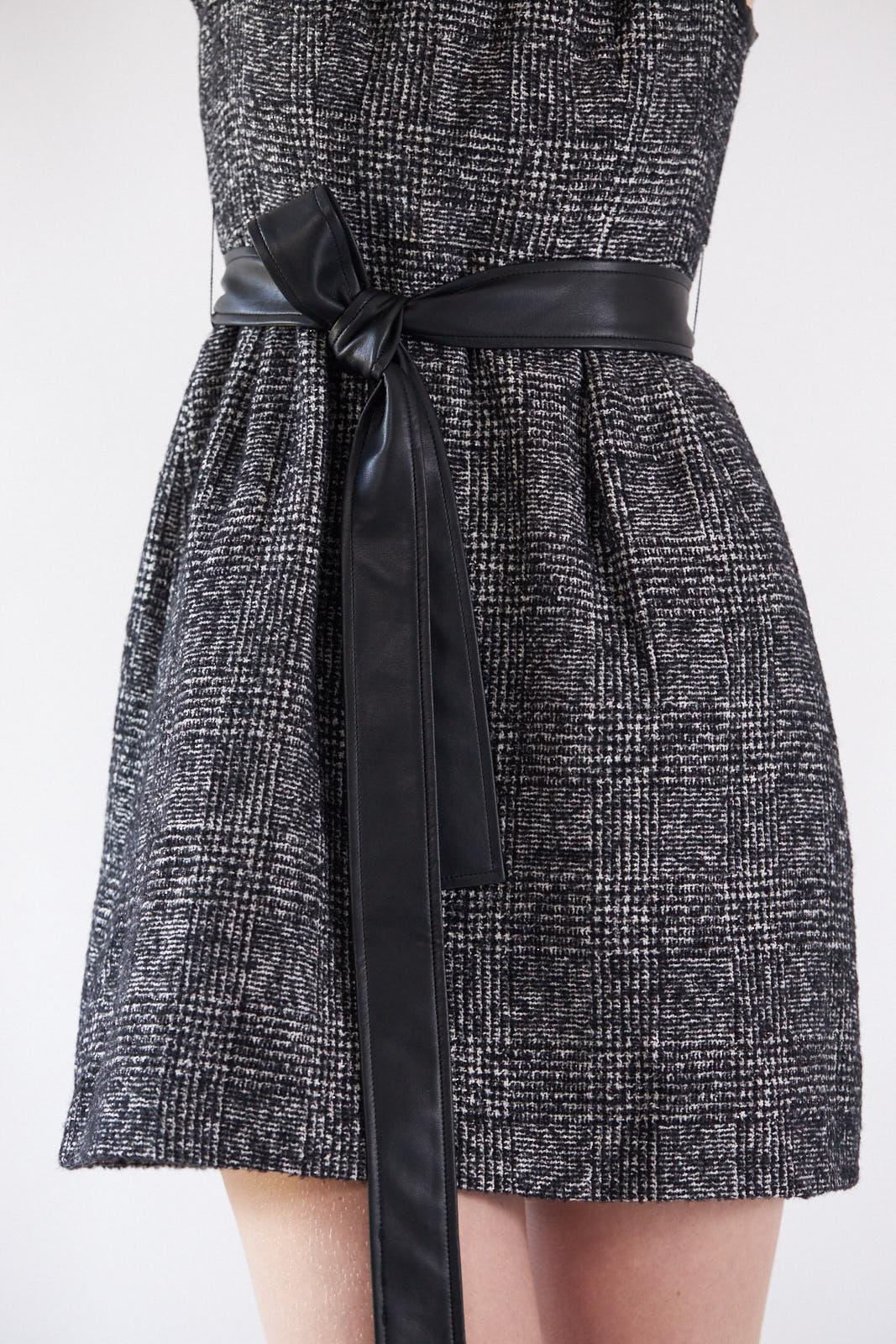Ebony Mini Tweed Dress Purplish Diva