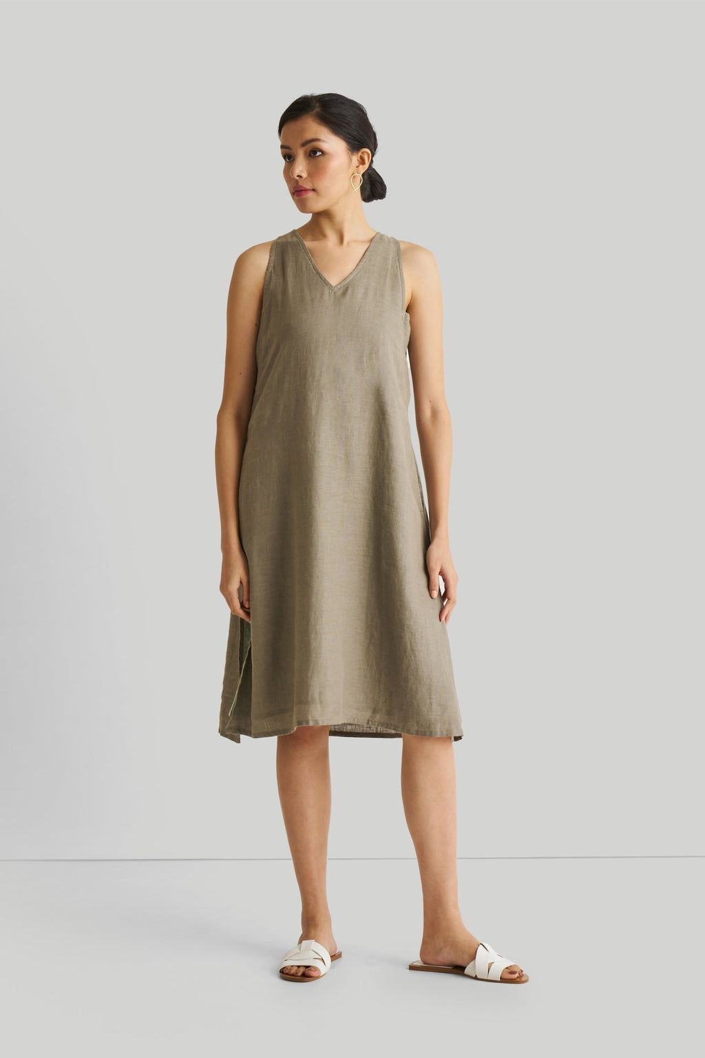 Reading Tea Leaves Dress in Dark Olive Purplish Diva